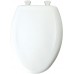 Bemis 1200SLOWT390 Plastic Elongated Toilet Seat with WhisperClose  EasyClean and Change Hinges  Cotton White - B003H1A4K0